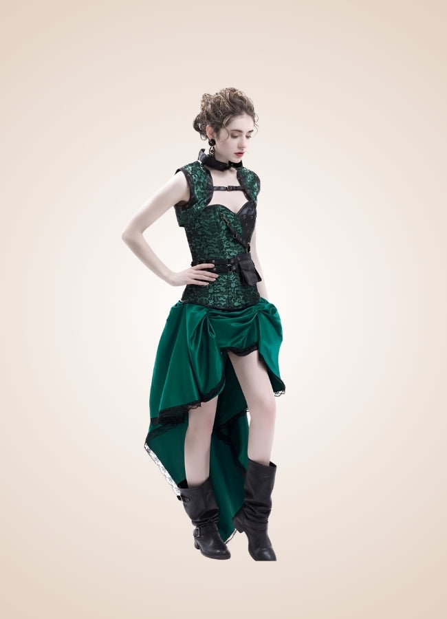 Green Steampunk Dress - Steampunk Australia