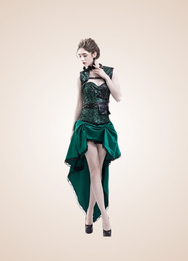 Green Steampunk Dress - Steampunk Australia