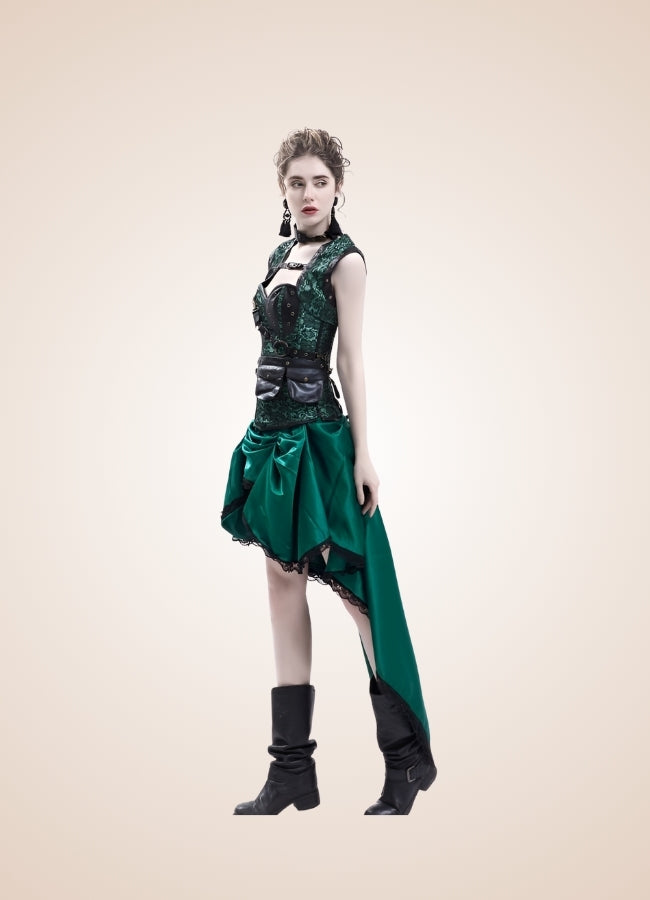 Green Steampunk Dress - Steampunk Australia