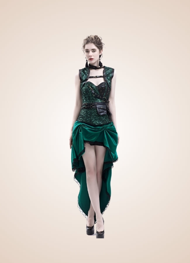 Green Steampunk Dress - Steampunk Australia