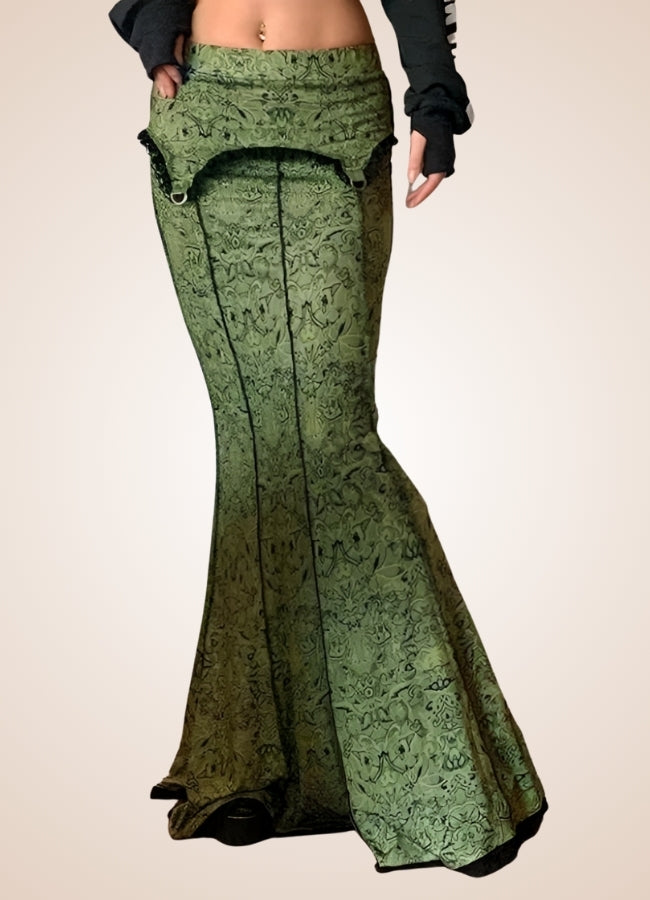 Green Steampunk Victorian Skirt - Steampunk Australia