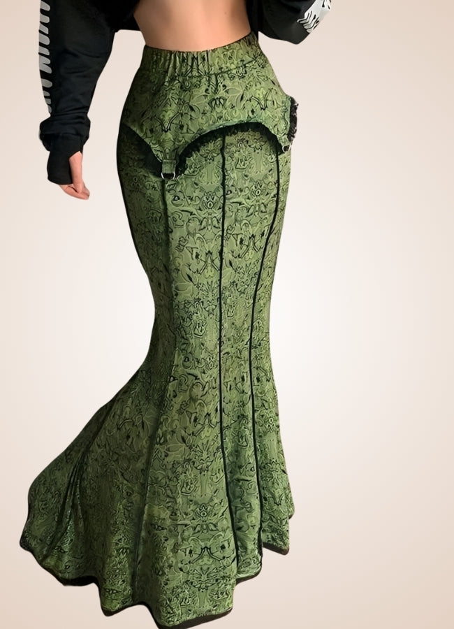 Green Steampunk Victorian Skirt - Steampunk Australia
