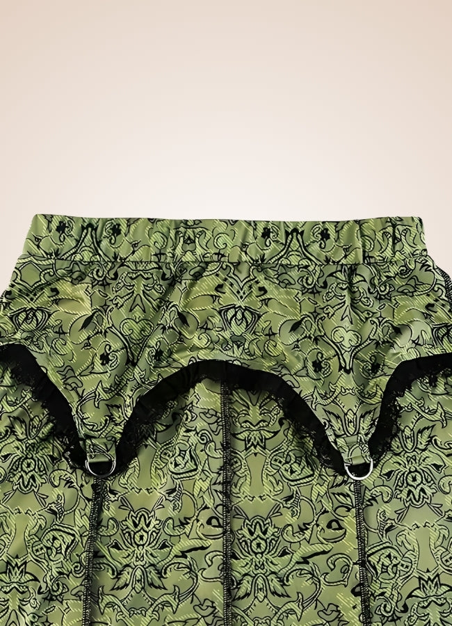Green Steampunk Victorian Skirt - Steampunk Australia