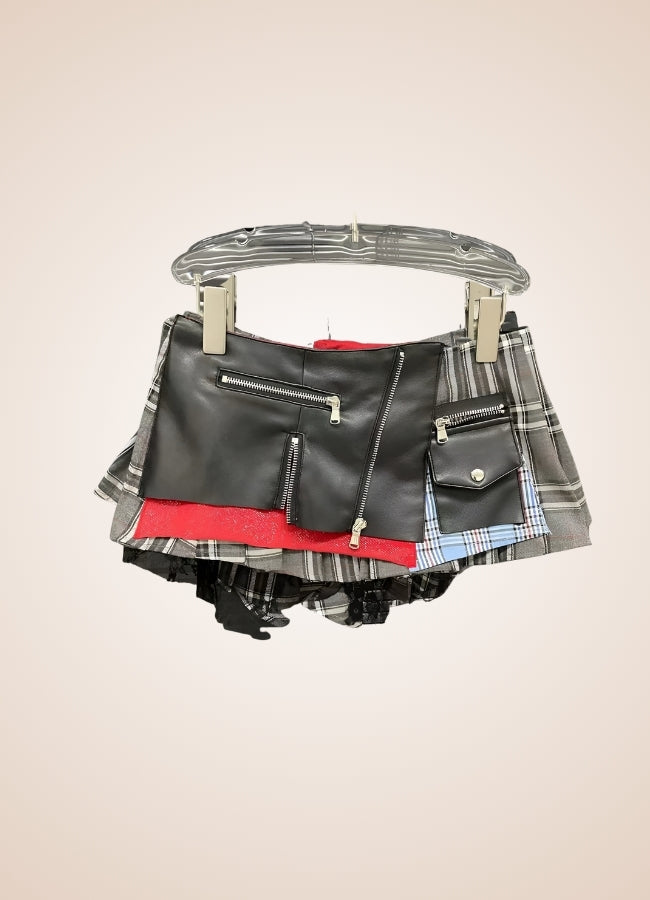 Grey Plaid Steampunk Skirt - Steampunk Australia