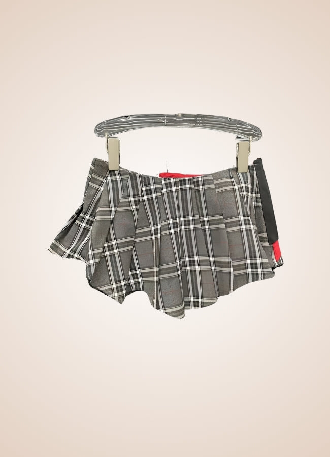 Grey Plaid Steampunk Skirt - Steampunk Australia