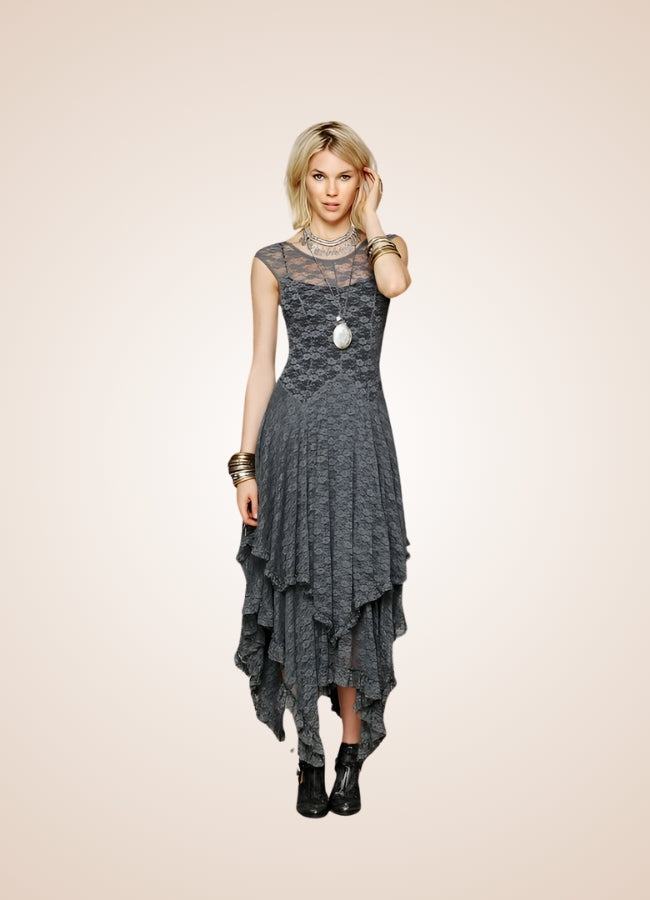 Grey Steampunk Long Dress - Steampunk Australia