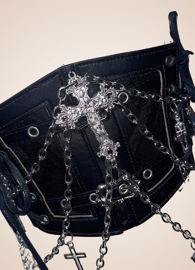Grunge Crop Top Bustier - Steampunk Australia