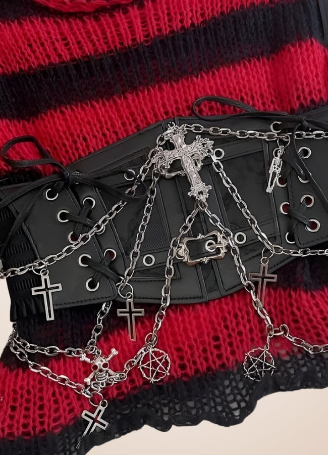 Grunge Crop Top Bustier - Steampunk Australia