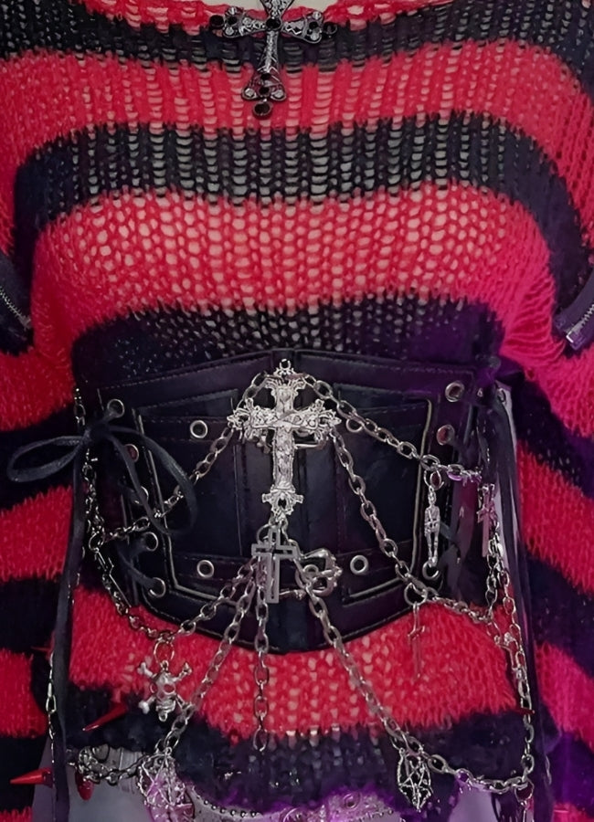 Grunge Crop Top Bustier - Steampunk Australia