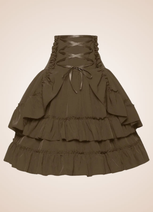 High Waisted Steampunk Skirt - Steampunk Australia