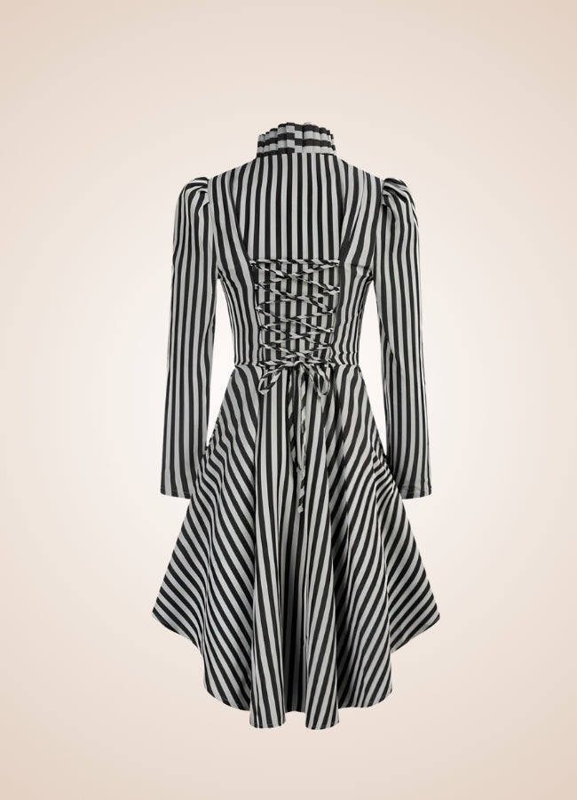 Ladies Steampunk Stiped Coat - Steampunk Australia