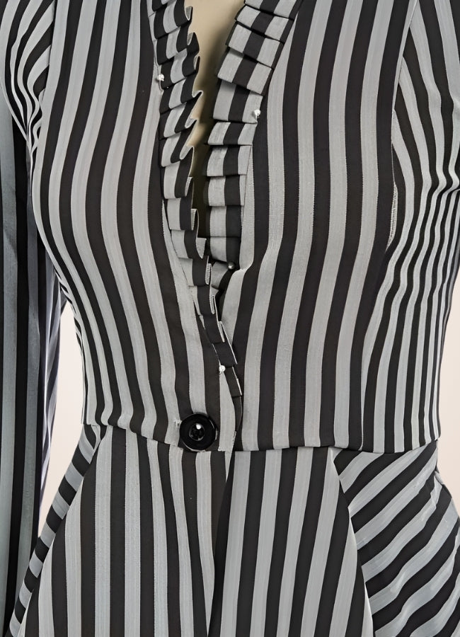Ladies Steampunk Stiped Coat - Steampunk Australia