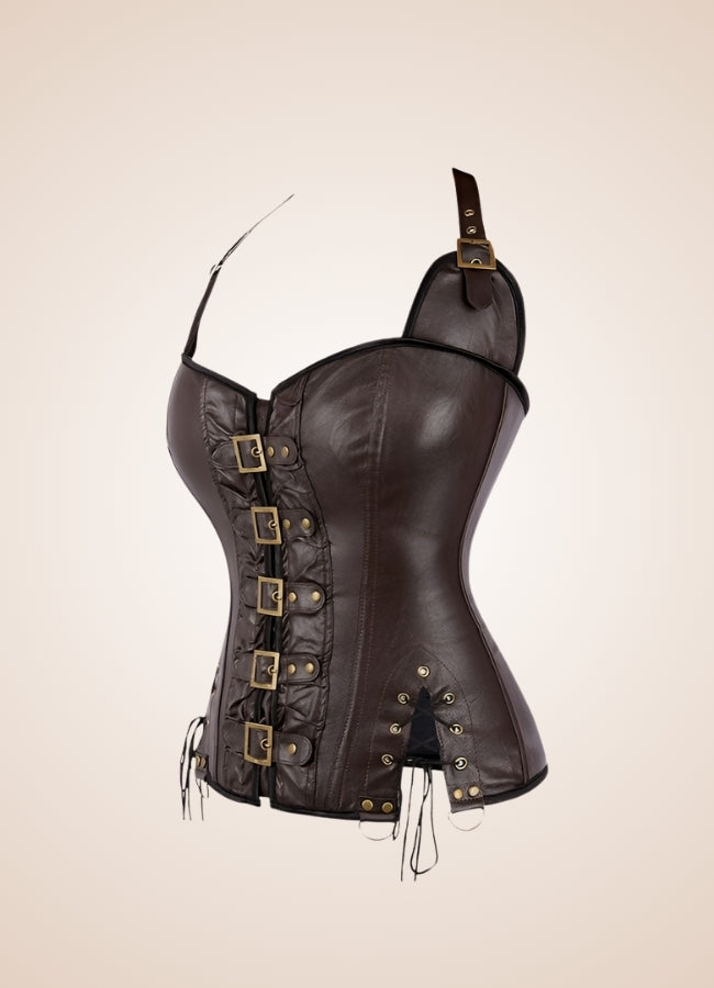 Leather And Straps Steampunk Corset - Steampunk Australia