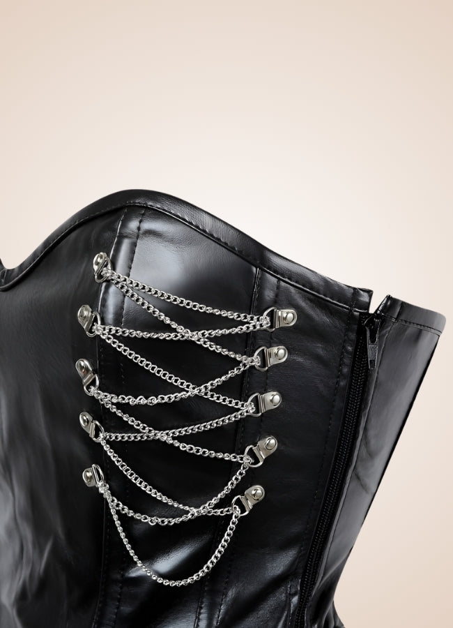 Leather Goth Steampunk Corset - Steampunk Australia