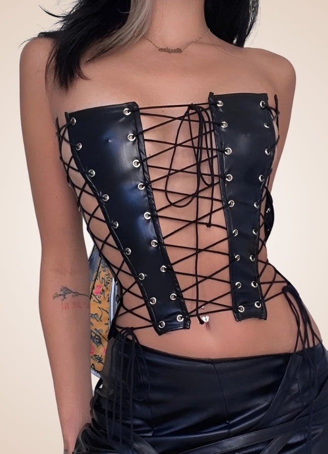 Leather Twist Steampunk Corset - Steampunk Australia