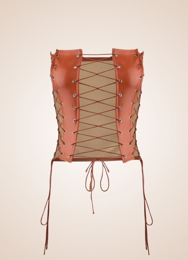 Leather Twist Steampunk Corset - Steampunk Australia