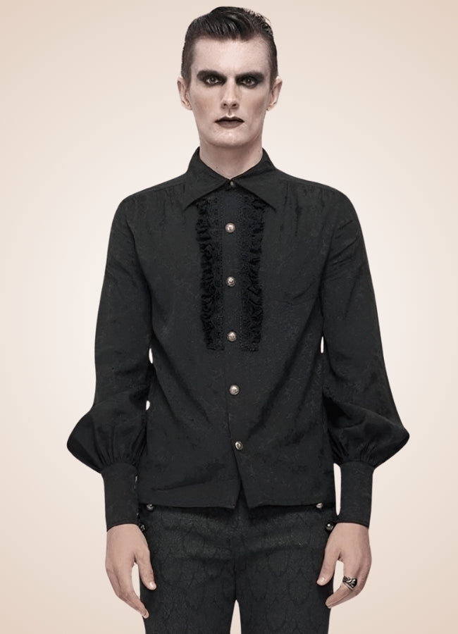 Long Sleeve Goth Style Shirt - Steampunk Australia