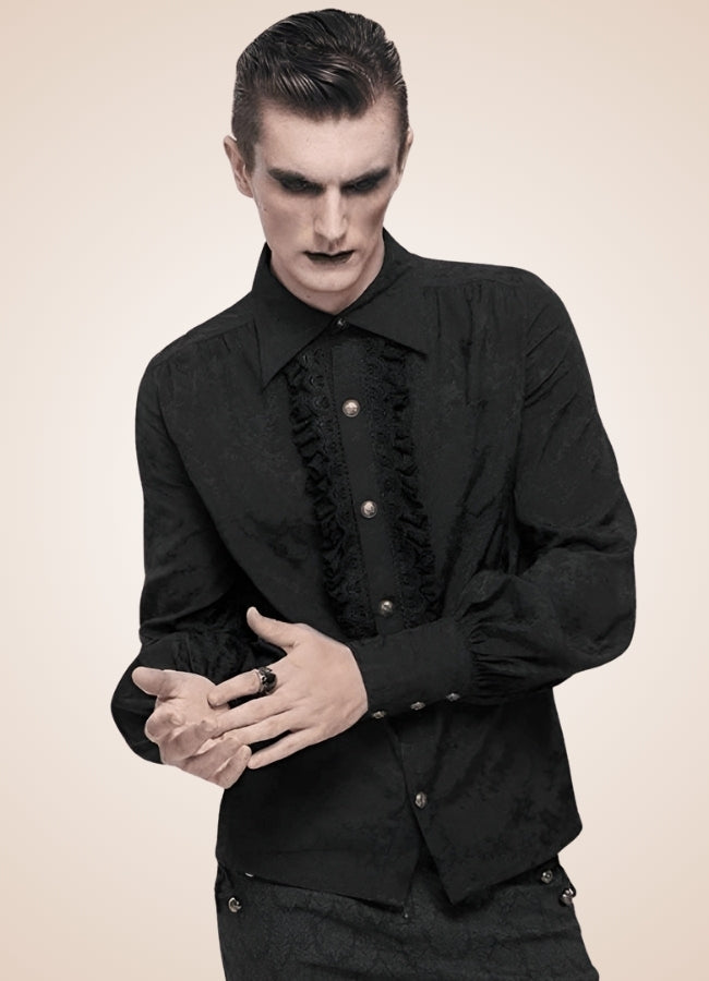 Long Sleeve Goth Style Shirt - Steampunk Australia