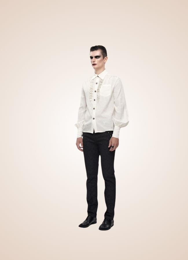 Long Sleeve Goth Style Shirt - Steampunk Australia