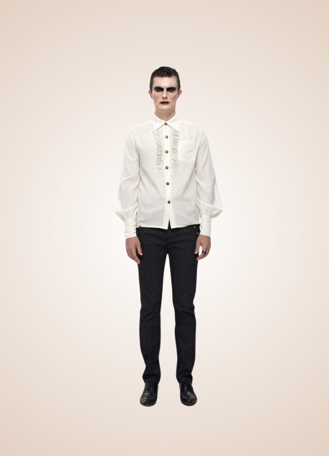 Long Sleeve Goth Style Shirt - Steampunk Australia
