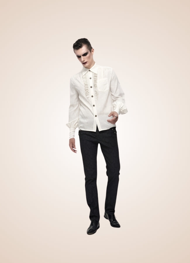 Long Sleeve Goth Style Shirt - Steampunk Australia