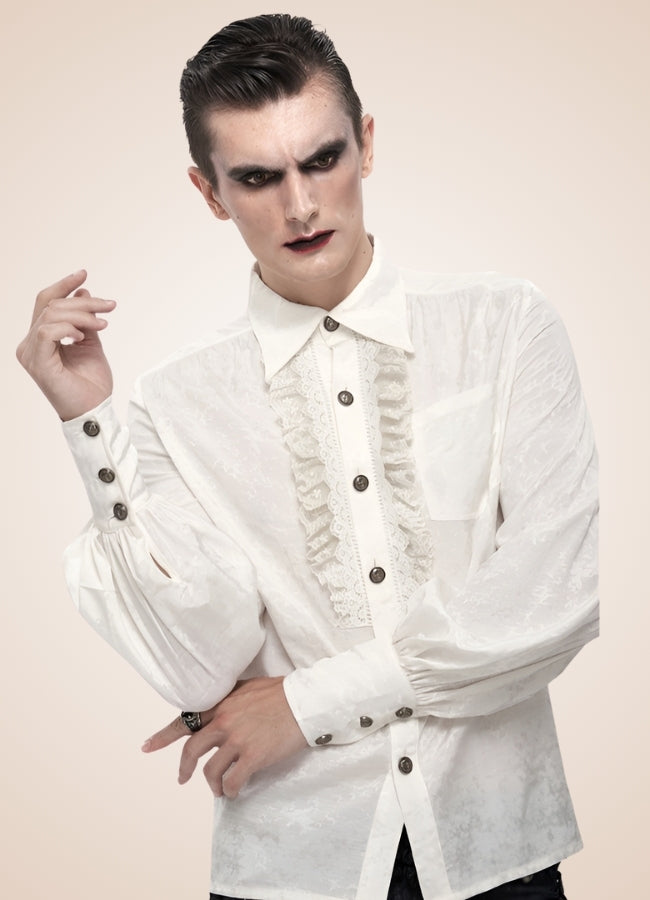 Long Sleeve Goth Style Shirt - Steampunk Australia