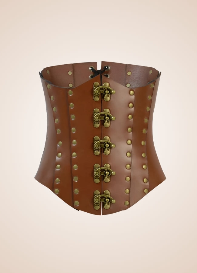 Medieval Leather Steampunk Corset - Steampunk Australia