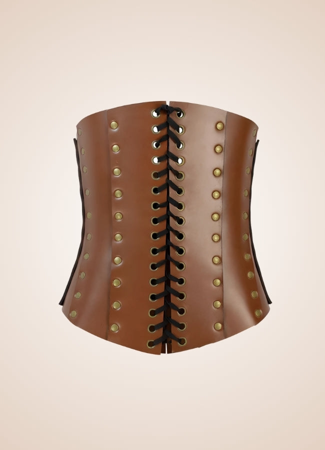 Medieval Leather Steampunk Corset - Steampunk Australia