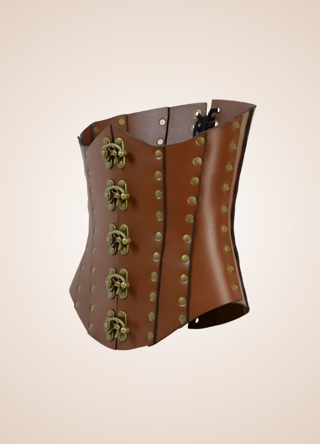 Medieval Leather Steampunk Corset - Steampunk Australia