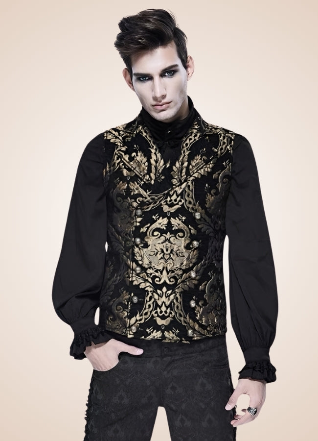 Men Victorian Double Breasted Vest - Steampunk Australia