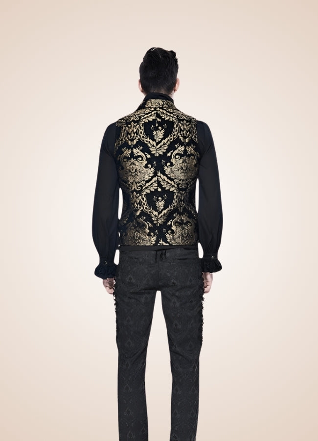 Men Victorian Double Breasted Vest - Steampunk Australia