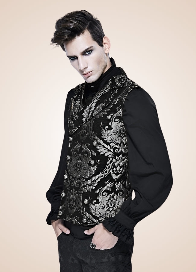 Men Victorian Double Breasted Vest - Steampunk Australia