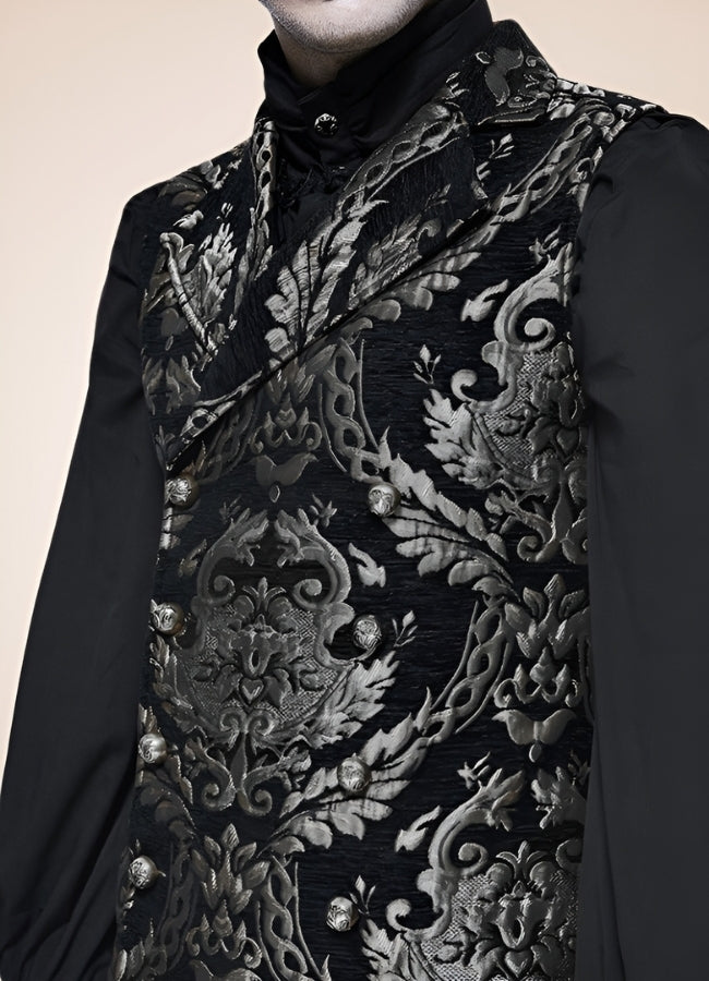 Men Victorian Double Breasted Vest - Steampunk Australia