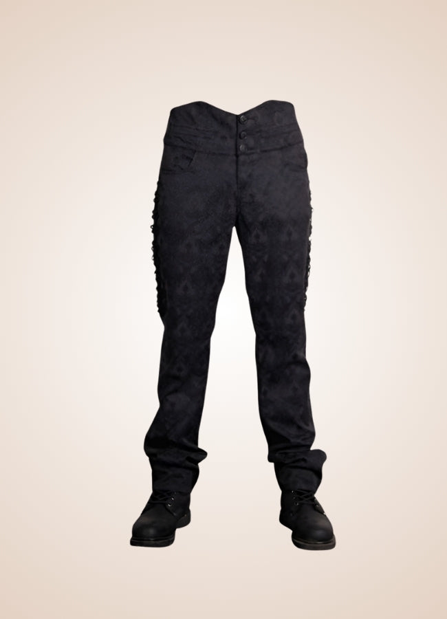 Men's Black Victorian Pants - Steampunk Australia