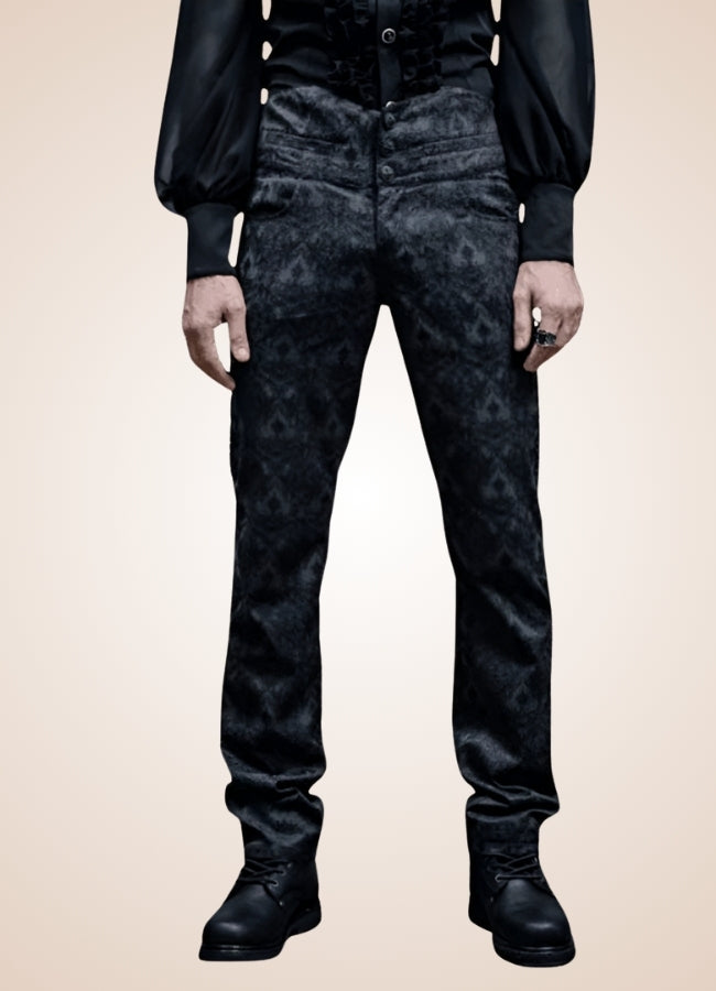 Men's Black Victorian Pants - Steampunk Australia