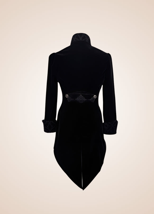 Men's Gothic Black Frock Coat - Steampunk Australia