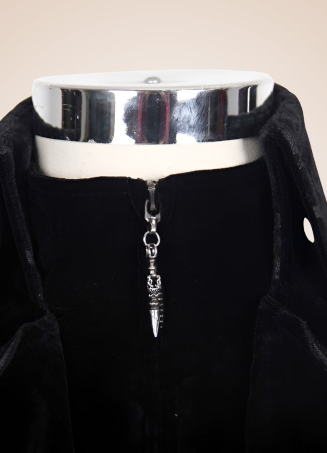 Men's Gothic Black Frock Coat - Steampunk Australia