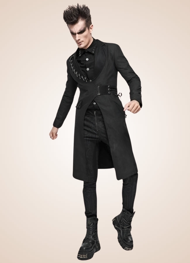 Men's Gothic Punk Frock Coat - Steampunk Australia