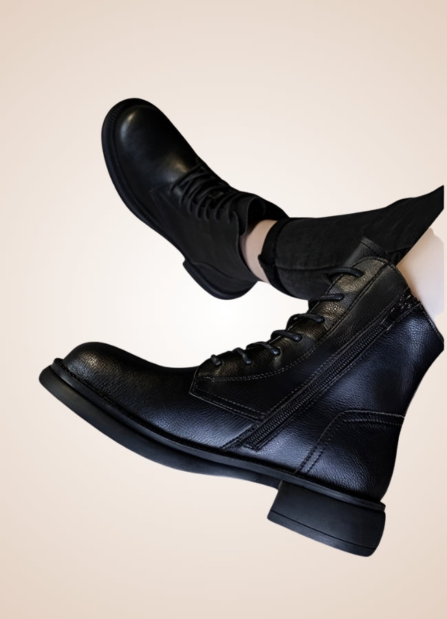 Men's Leather Motorcycle Boots - Steampunk Australia