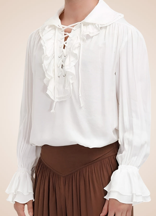 Men's Pirate Ruffles Shirt - Steampunk Australia