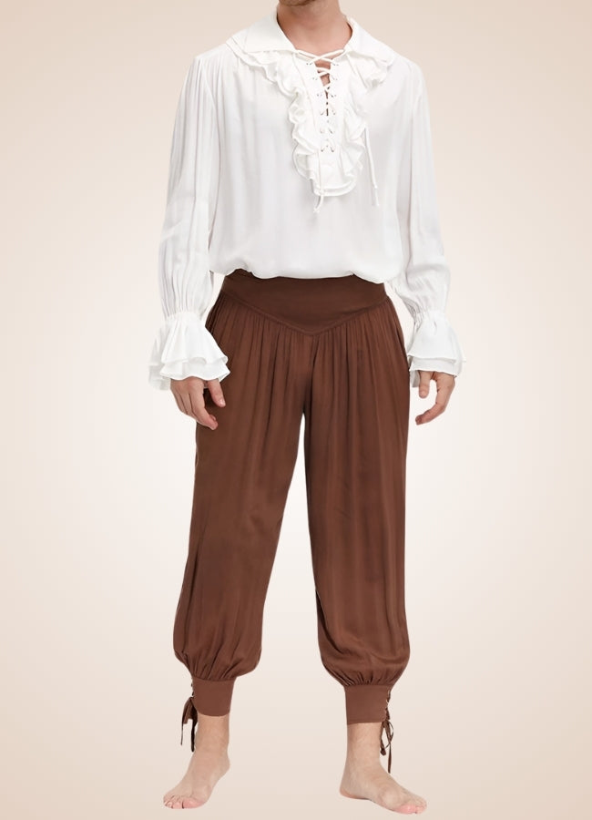 Men's Pirate Ruffles Shirt - Steampunk Australia