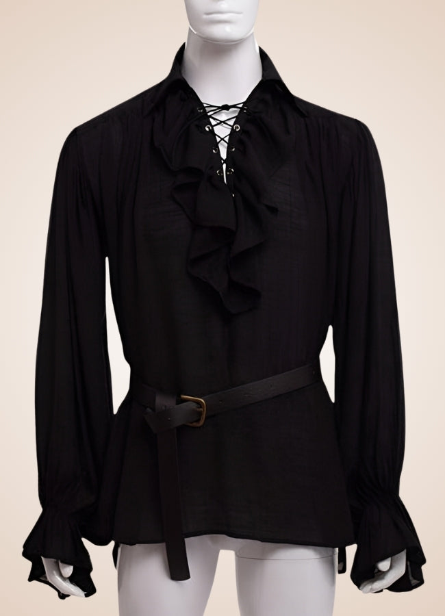 Men's Ruffled Pirate Shirt - Steampunk Australia