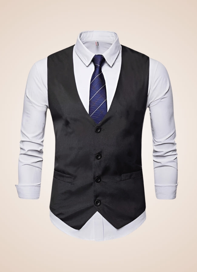Men's Suit Vest With Chain - Steampunk Australia