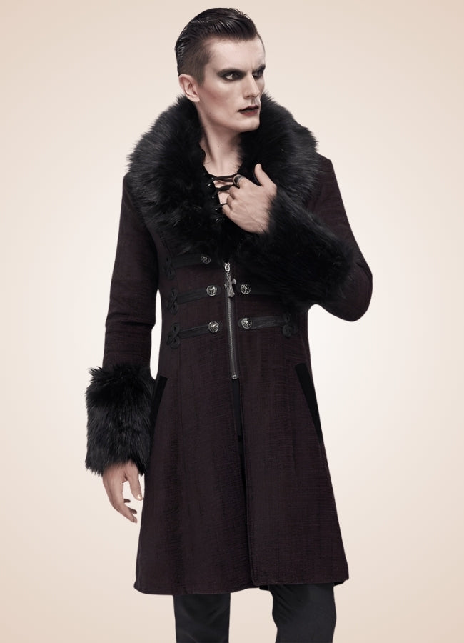Men's Victorian Burgundy Coat - Steampunk Australia