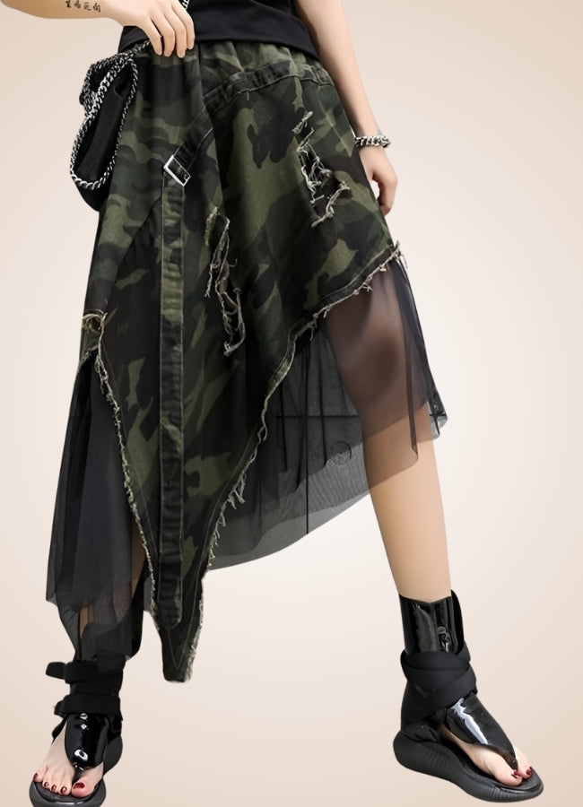 Military Pattern Steampunk Skirt - Steampunk Australia