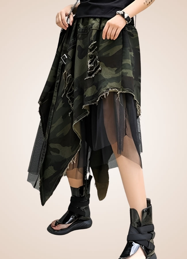 Military Pattern Steampunk Skirt - Steampunk Australia