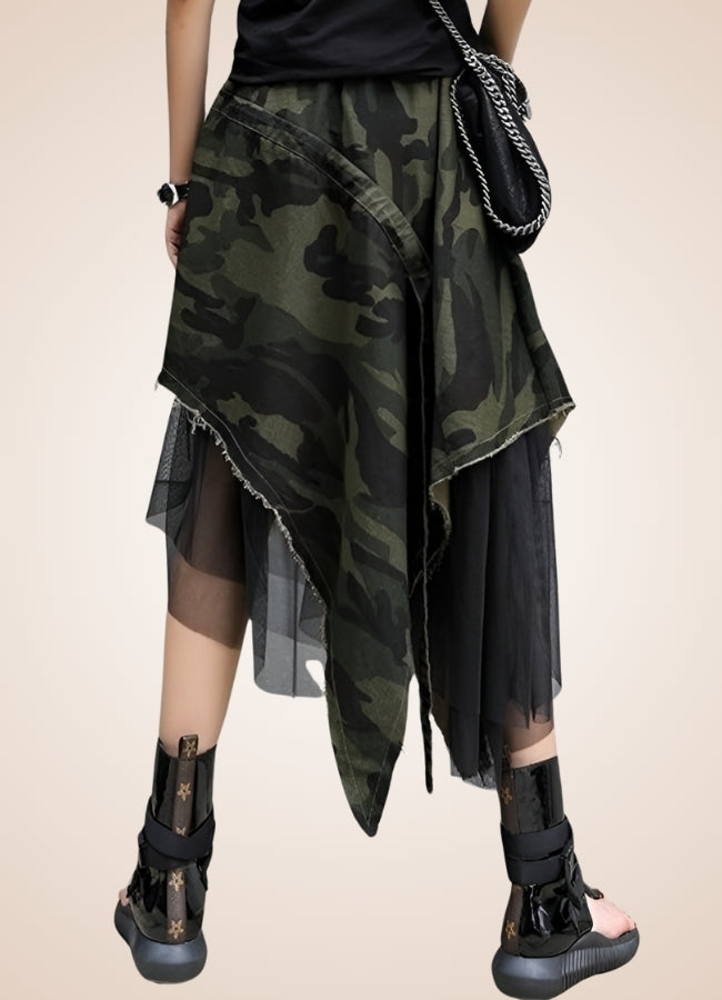 Military Pattern Steampunk Skirt - Steampunk Australia