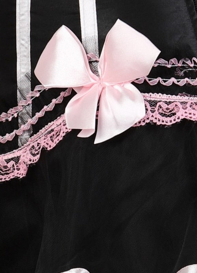 Pink Steampunk Overbust Lace Dress - Steampunk Australia