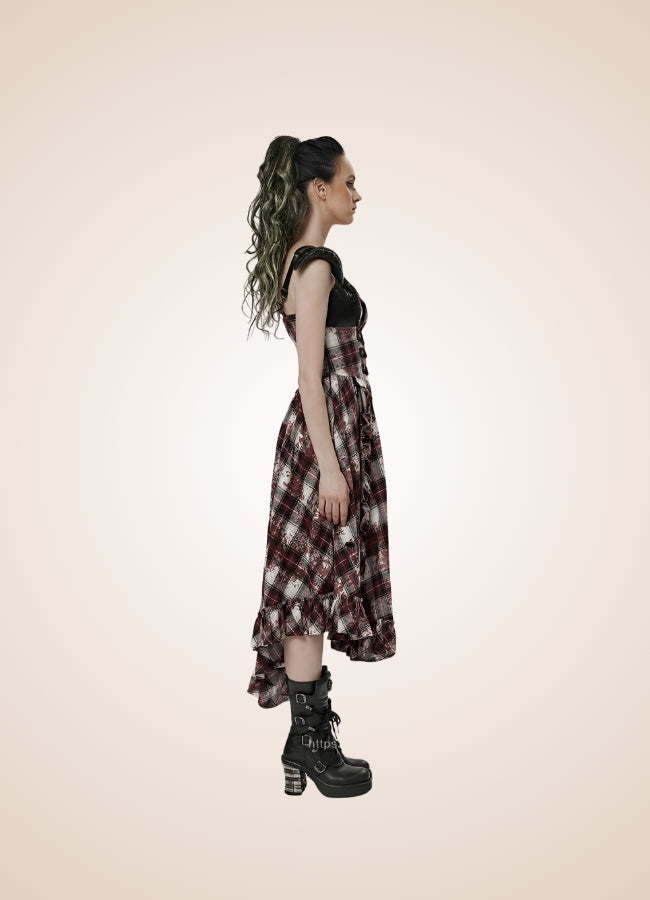 Plaid Retro Steampunk Dress - Steampunk Australia