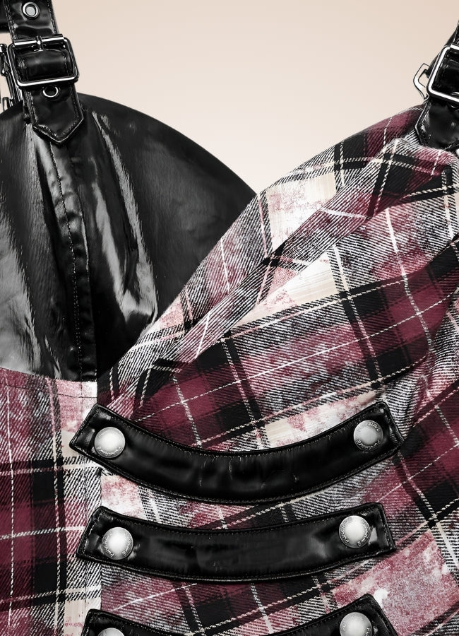Plaid Retro Steampunk Dress - Steampunk Australia